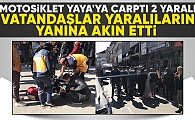 Cadde'de Kaza Vatandaşlar Yaralıların Yanına akın etti. 