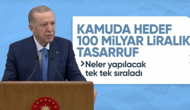 Cumhurbaşkanı'ndan tasarruf açıklaması