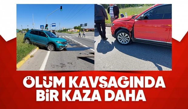 Küçücek Kavşağı Yine Bir Trafik Kazasına Sahne Oldu