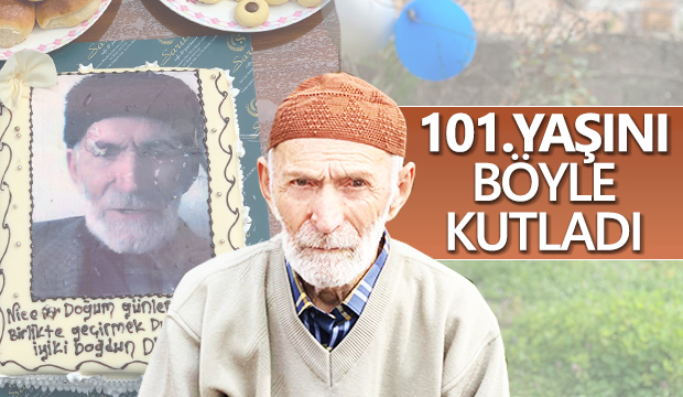 101 yaşını böyle kutladı