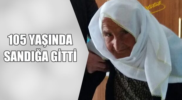 105 yaşında oy vermeye gitti