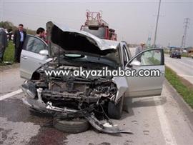 KÜÇÜCEK KAVŞAĞINDA KAZA 1 YARALI