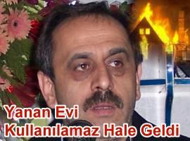 BAŞKAN YAZICI'NIN EVİNDE YANGIN