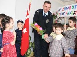 ZÜMRÜT ÇOCUK YUVASINDAN POLİS ZİYARETİ