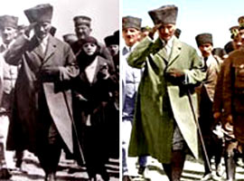 ATATÜRK'ÜN FOTOĞRAFINA İLGİNÇ SANSÜR