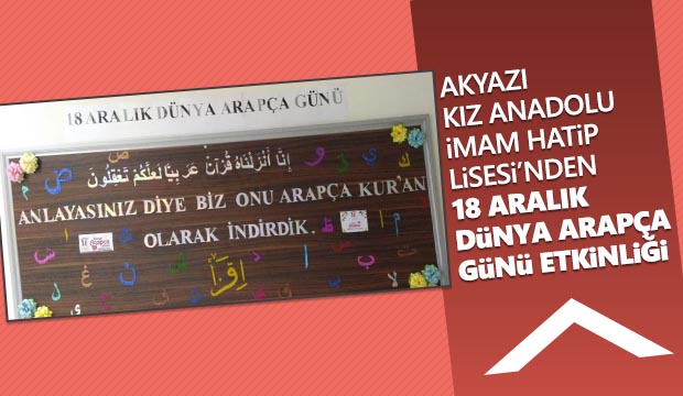 18 Aralık Dünya Arapça Günü Etkinliği 