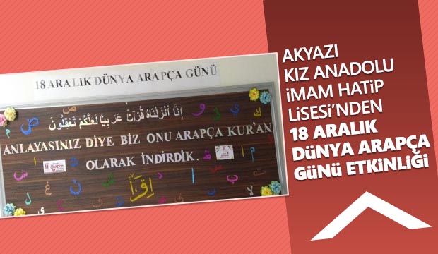 18 Aralık Dünya Arapça Günü Etkinliği 