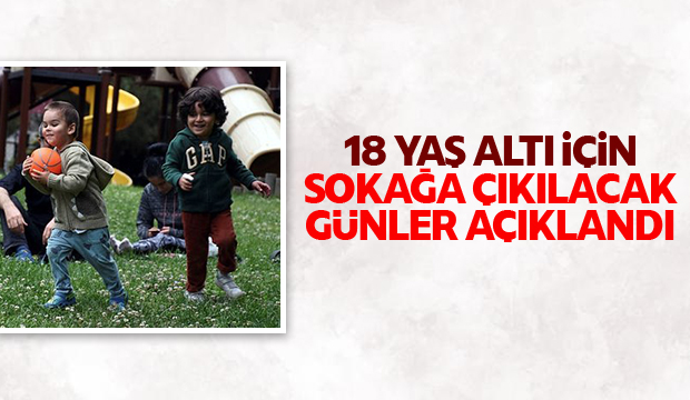 18 yaş altının sokağa çıkacağı günler açıklandı