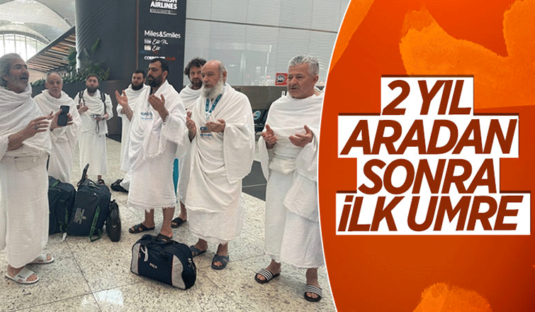 2 yıl aradan sonra ilk kafile umreye gitti