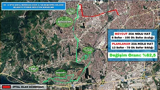 20-A hattında yeni düzenleme: Kalkış noktası değişti, seferler arttı