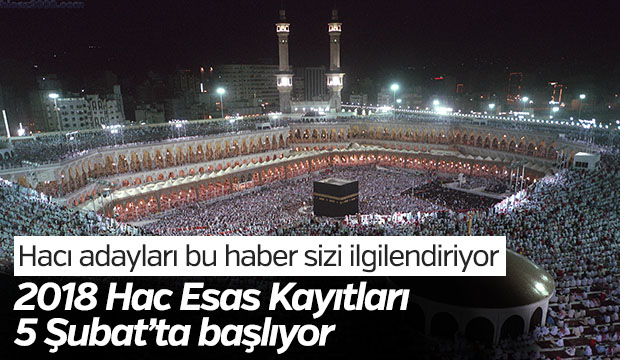 2018 Hac Esas Kayıtları 5 Şubat Tarihinde Başlıyor