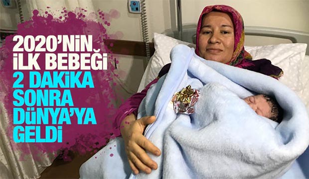2020 nin ilk bebeği Ahmet Emin oldu