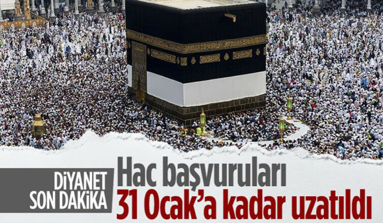 2023 yılı hac kayıt başvuru süresi uzatıldı