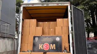 250 bin adet boş makaron ele geçirildi