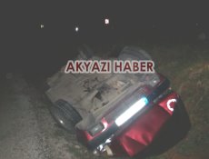 Araç Şarampole Yuvarlandı