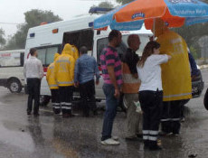 Batakköy Kavşağında Kaza