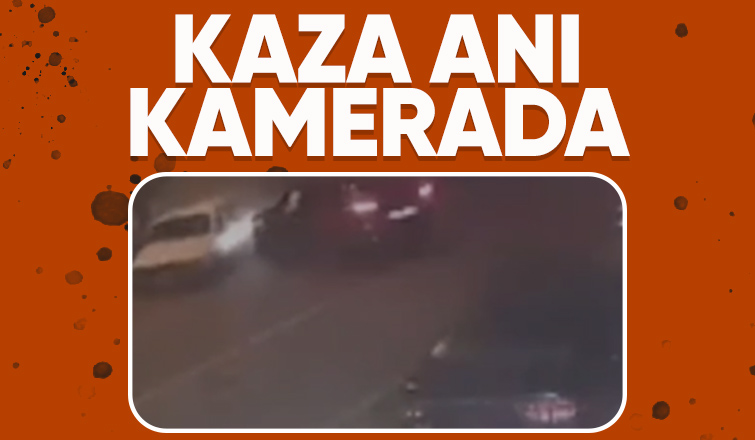 3 araçlı kaza kamerada