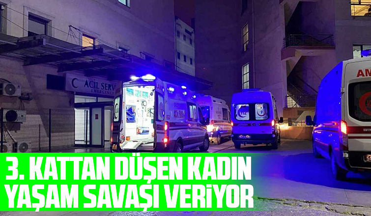 3 kattan düşen kadın ağır yaralandı