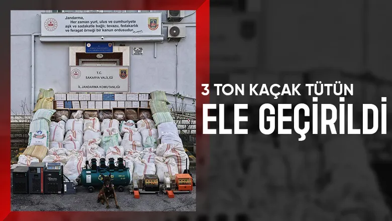 3 ton kaçak tütün ile yakalandılar