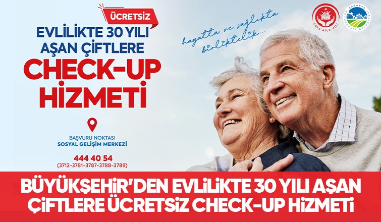 30 yıllık çiftlere ücretsiz check-up hizmeti