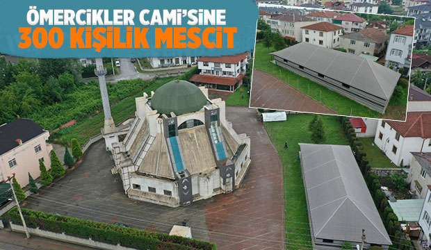300 kişilik geçici mescit inşa edildi 