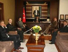 Vali Hüseyin Atak'ı Makamında Ziyaret Ettiler