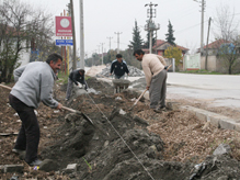 Kuzuluk Sınırına Kadar Kaldırım Yapılıyor
