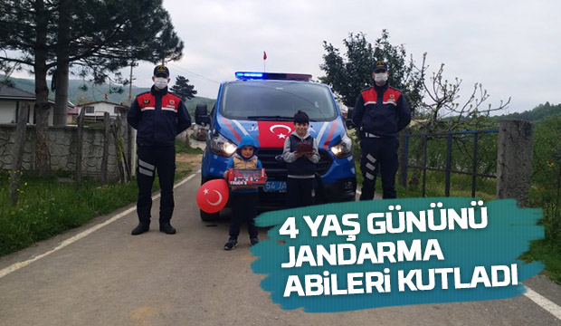 4 yaş gününü Jandarma ekipleri kutladı