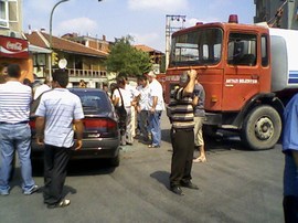 MUDURNU CADDESİNDE KAZA BİR YARALI