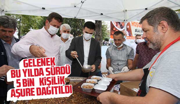 5 bin kişilik aşure dağıtıldı