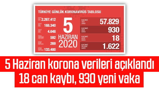 5 haziran korona verileri
