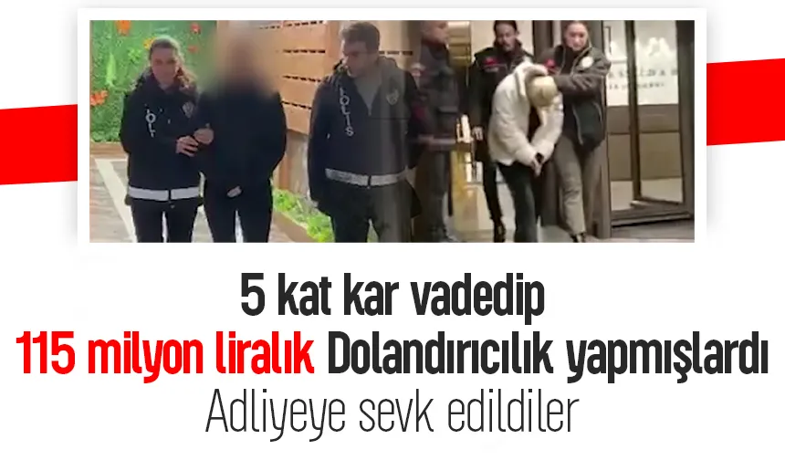 5 kat kar vaadiyle vurgun yapan şüpheliler adliyede
