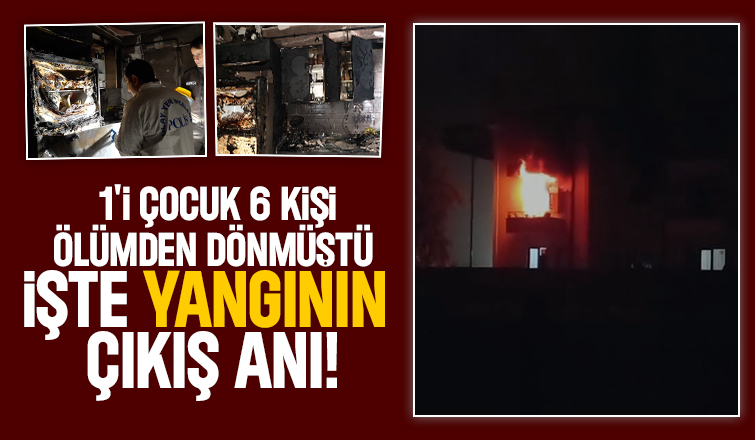6 kişinin ölümden döndüğü yangında daire kül oldu!