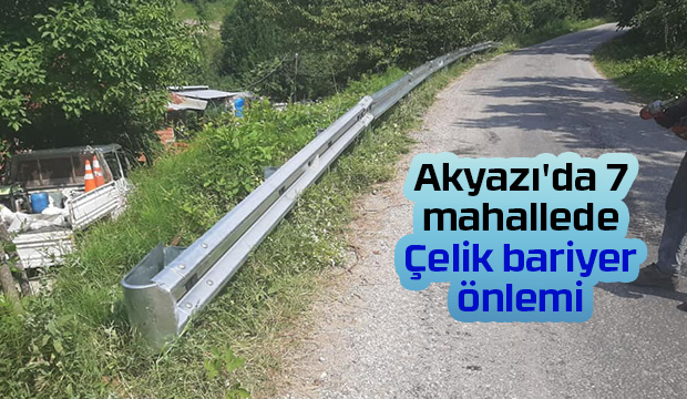 7 Mahalle yoluna çelik bariyer yapıldı