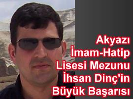 AKYAZI İMAM HATİP MEZUNUNUN BÜYÜK BAŞARISI