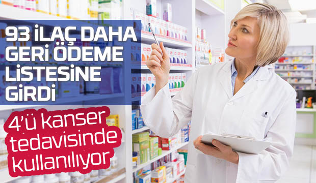 93 ilaç daha geri ödeme listesine alındı