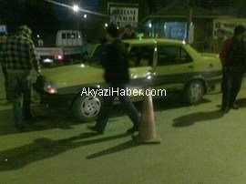 HASTANE ÖNÜNDE MADDİ HASARLI KAZA