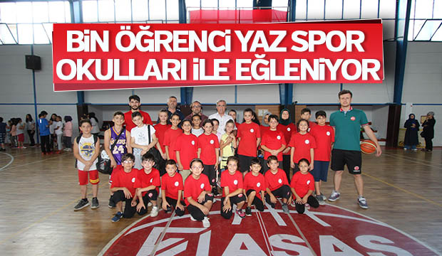 BİN ÖĞRENCİ YAZ YAZ SPOR OKULLARI İLE EĞLENİYOR