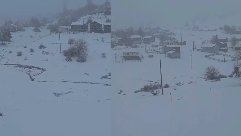 Acelle Yaylası'ndan kar görüntüsü
