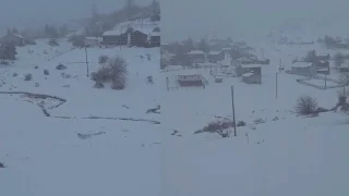 Acelle Yaylası'ndan kar görüntüsü