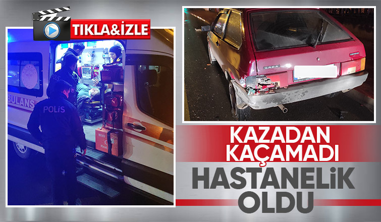 Ada Caddesi nde kaza 1 yaralı