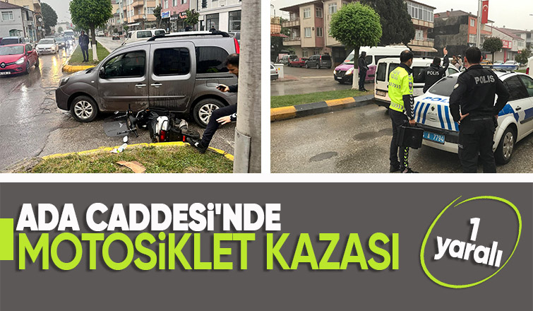Ada Caddesi'nde Korkutan Kaza 1 Yaralı