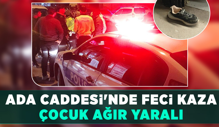 Ada Caddesi'nde Motosiklet Çocuğa Çarptı 