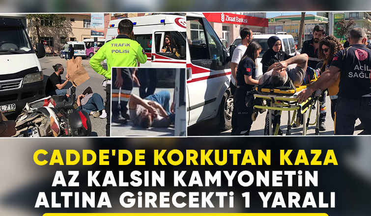 Ada Caddesi'nde Motosiklet Kazası 1 Yaralı