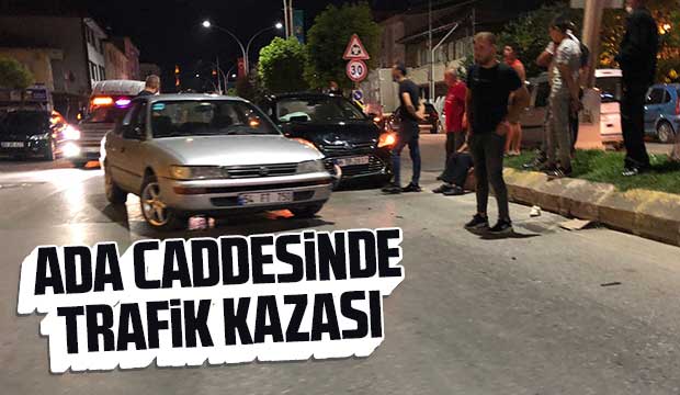 Ada caddesinde trafik kazası