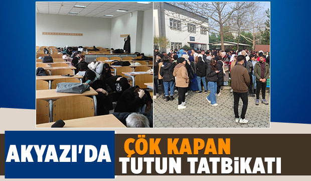Afad Akyazı'da Çök Kapan Tutun tatbikatı gerçekleştirdi