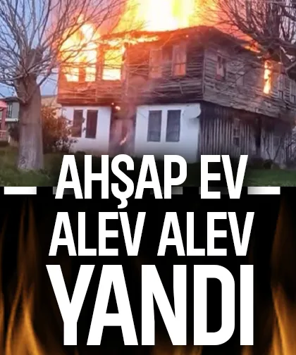 Ahşap ev alevlere teslim oldu