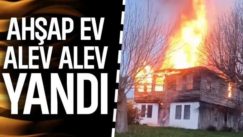 Ahşap ev alevlere teslim oldu