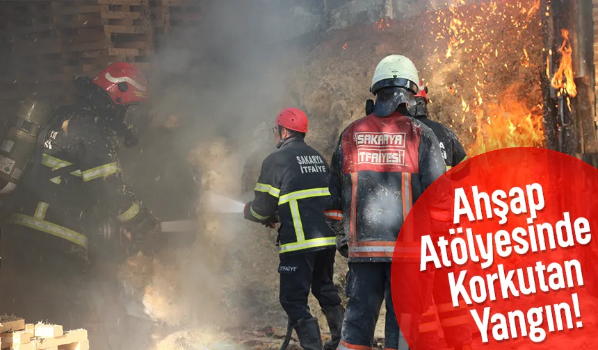 Ahşap sap İmalathanesinde Yangın Paniği!