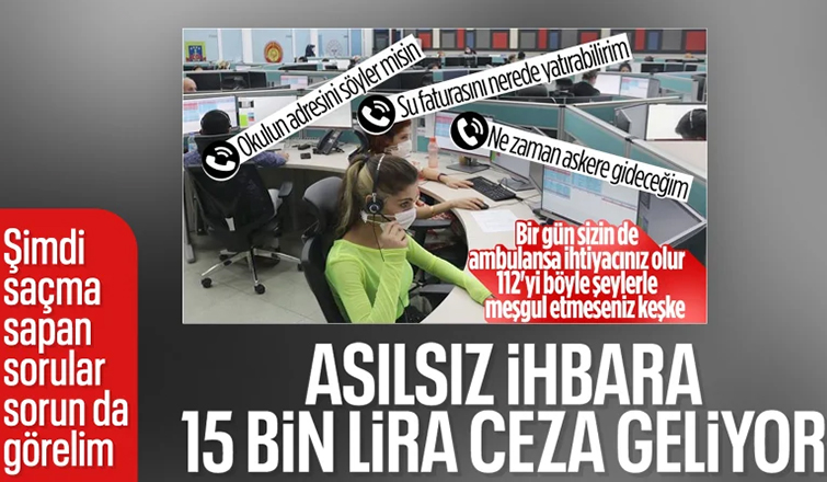 AK Parti hazırladı: 112'ye asılsız ihbara 15 bin lira ceza geliyor